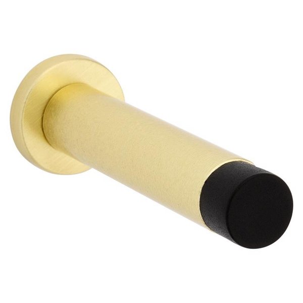 National Hardware Cooper 1 in W X 3 in L Aluminum Brushed Gold Door Stop Mounts to door and wall N830-523